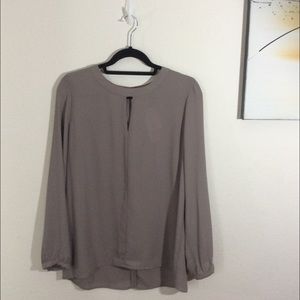 Gray dressy blouse